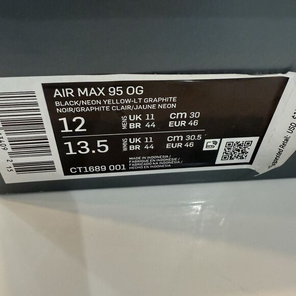 Size 12 - Nike Air Max 95 OG 2020 Neon main image 8